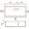 Мойка OMOIKIRI KITAGAWA 79-LB-GB Artceramic/графит 4993996